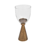 Sandbanks Iron & Hammered Glass Table Hurricane 36cm - Gold