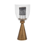 Sandbanks Iron & Hammered Glass Table Hurricane 36cm - Gold