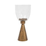 Sandbanks Iron & Hammered Glass Table Hurricane 36cm - Gold