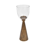 Sandbanks Iron & Hammered Glass Table Hurricane 45cm - Gold
