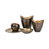 Merapi Lava Ball Vase - Gold