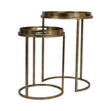 Constellation Map Set of 2 Side Tray Tables - Gold