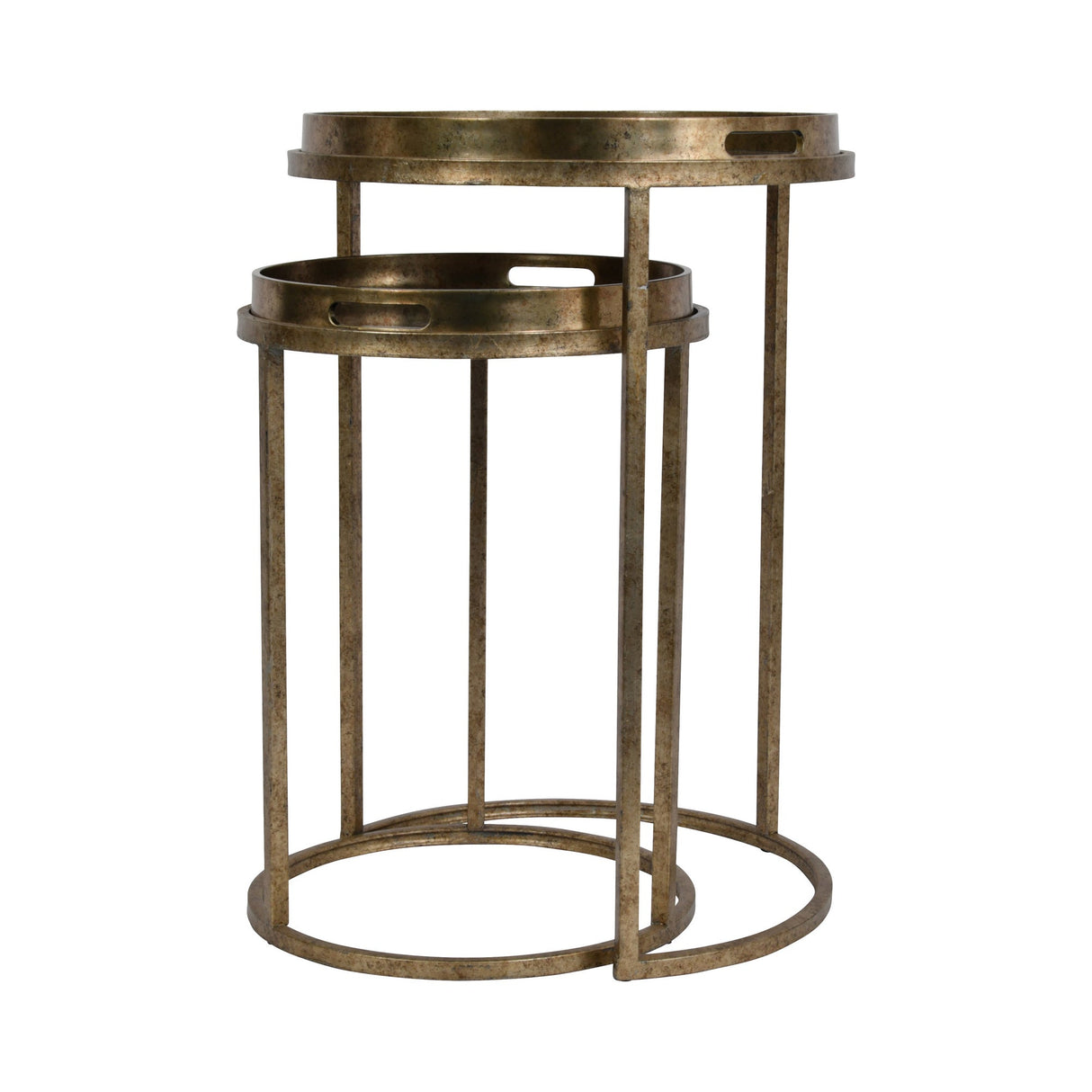 Constellation Map Set of 2 Side Tray Tables - Gold
