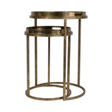 Constellation Map Set of 2 Side Tray Tables - Gold