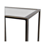 Deveraux Metal & Glass Console Table - Gilded Bronze