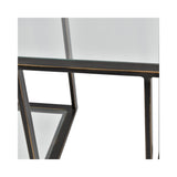 Deveraux Metal & Glass Console Table - Gilded Bronze
