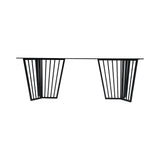 Abington Steel & Tinted Glass Dining Table - Black