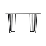 Abington Steel & Tinted Glass Console Table - Black