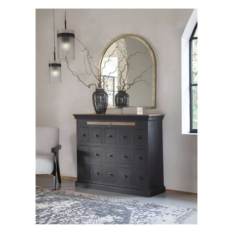 Arched Window Large Wall Mirror Gold - 91x101cm