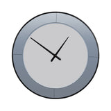 Two Tone Round Mirrored Wall Clock - Grey & Black