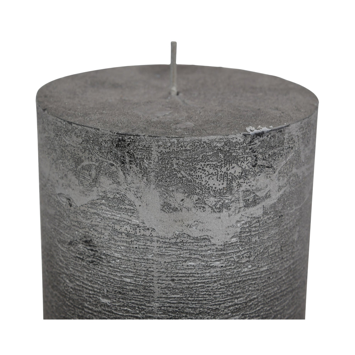 Libra Black & Silver Ombre Pillar Candle - 10x10cm