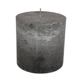 Libra Black & Silver Ombre Pillar Candle - 10x10cm