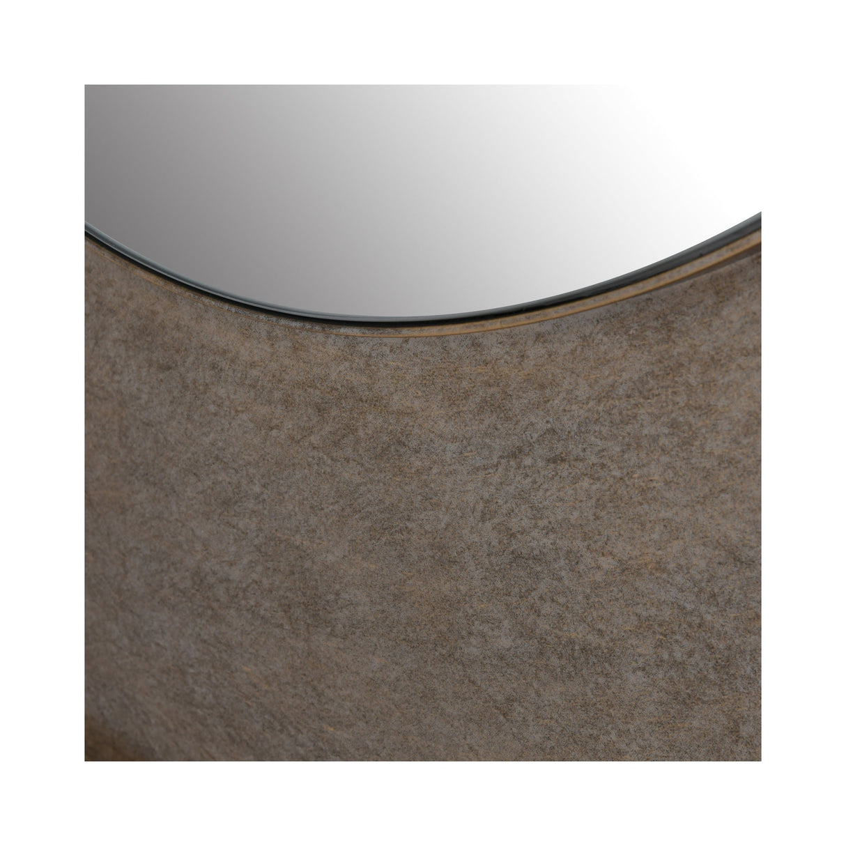 Concentric Circles Iron Wall Mirror Aged Gold - 100cm