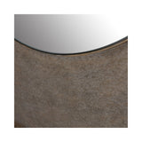 Concentric Circles Iron Wall Mirror Aged Gold - 100cm
