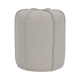 Seamed Fabric Button Stool - Oatmeal