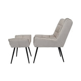 Chrishall Occasional Chair with Footstool - Oatmeal