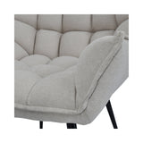 Chrishall Occasional Chair with Footstool - Oatmeal