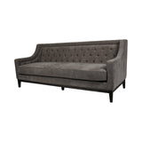 Theodore Buttoned 3 Seater Sofa - Warm Grey