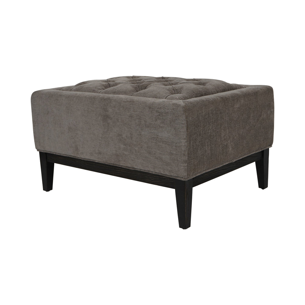 Theodore Buttoned Stool - Warm Grey