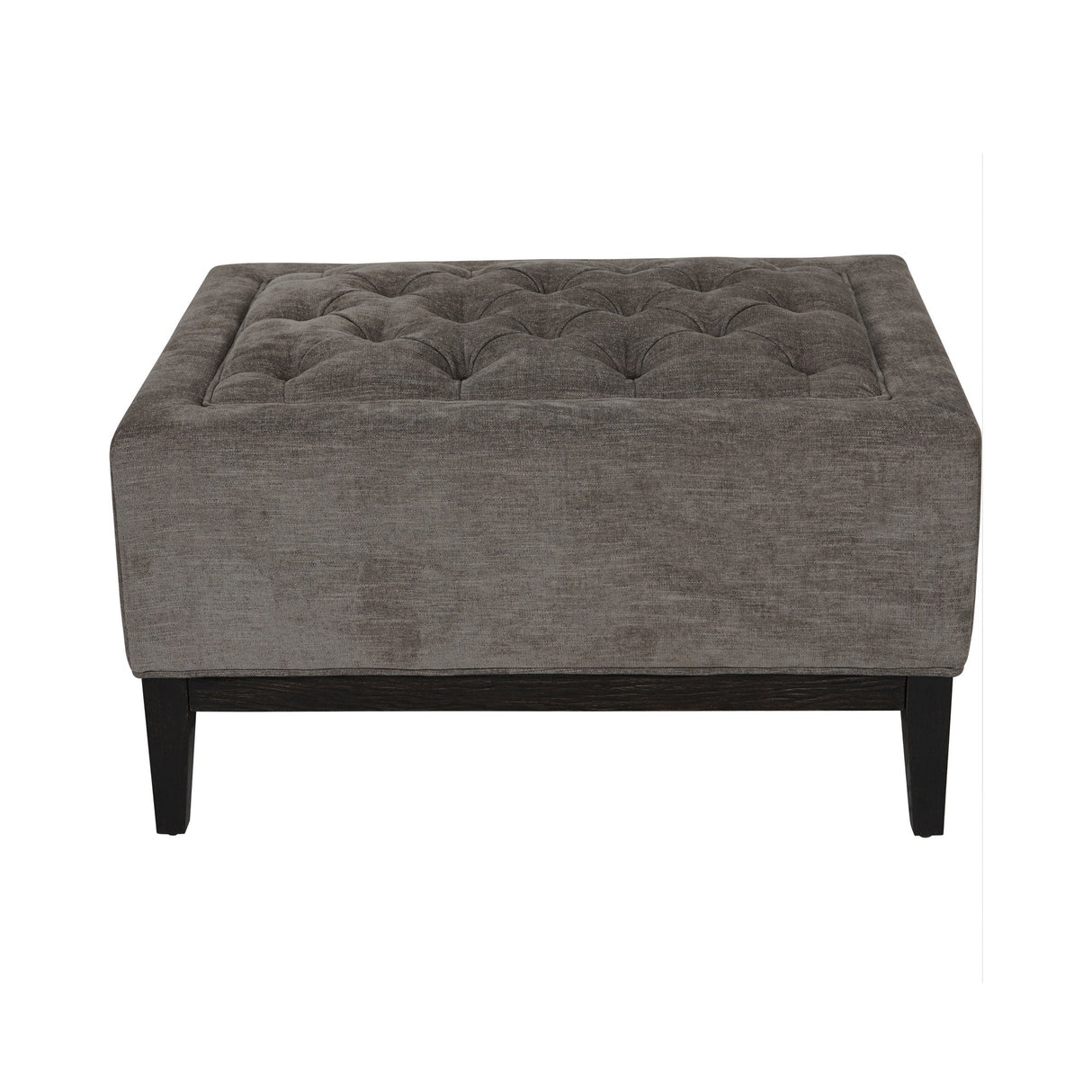 Theodore Buttoned Stool - Warm Grey
