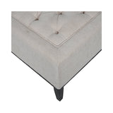 Theodore Buttoned XL Ottoman - Ivory
