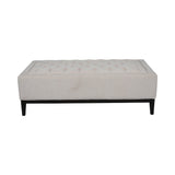 Theodore Buttoned XL Ottoman - Ivory
