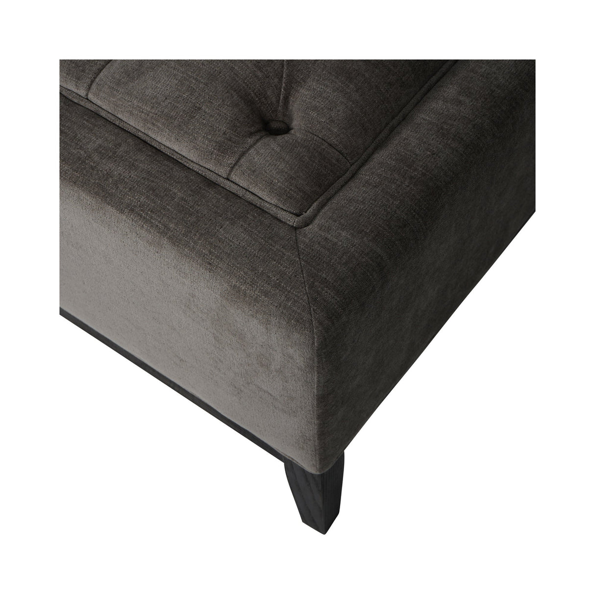 Theodore Buttoned XL Ottoman - Warm Grey