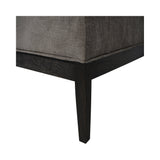 Theodore Buttoned XL Ottoman - Warm Grey