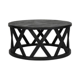 Cali Solid Wooden Coffee Table - Black