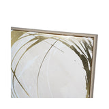 Golden Foiled Circles Framed Canvas - 100x100cm