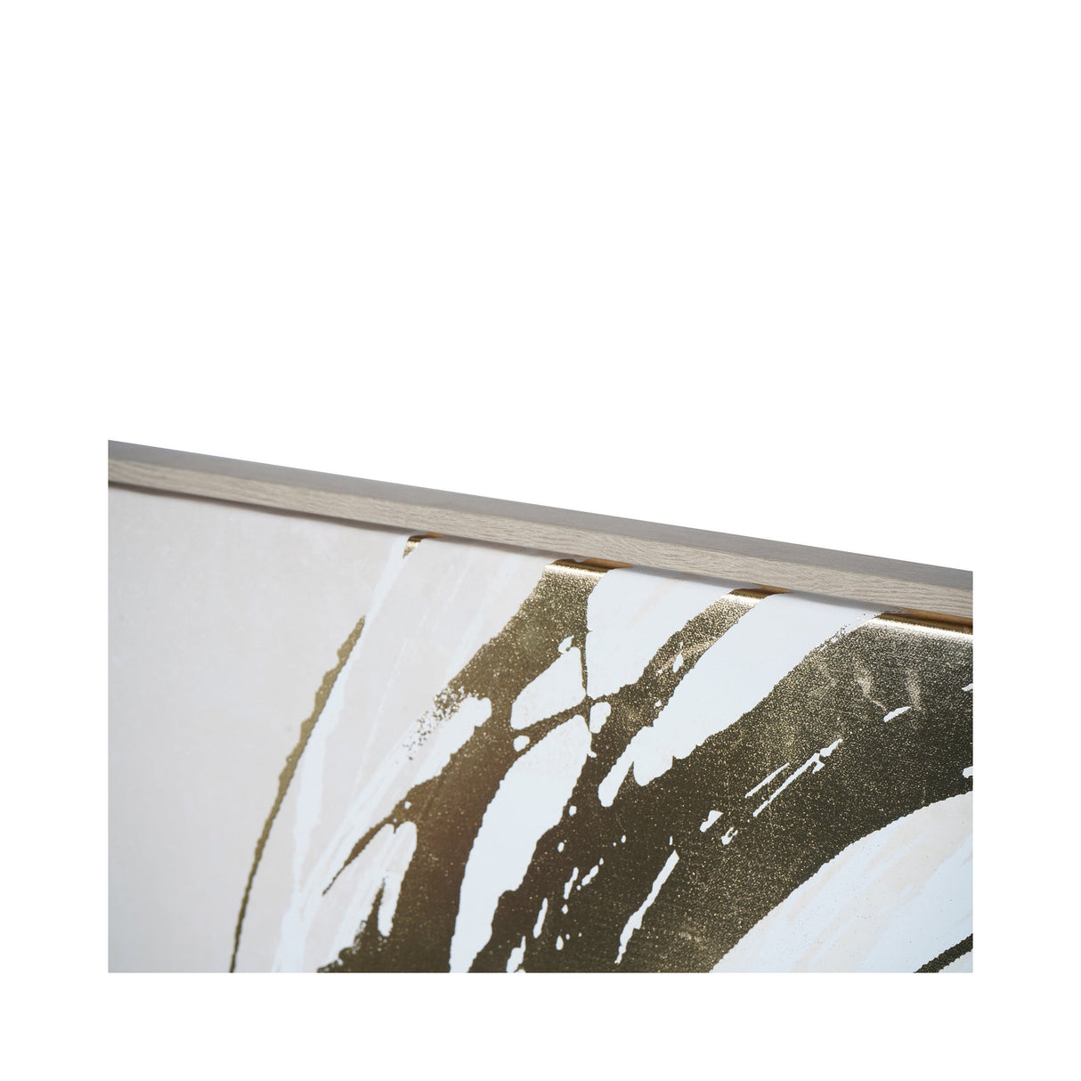 Golden Foiled Circles Framed Canvas - 100x100cm