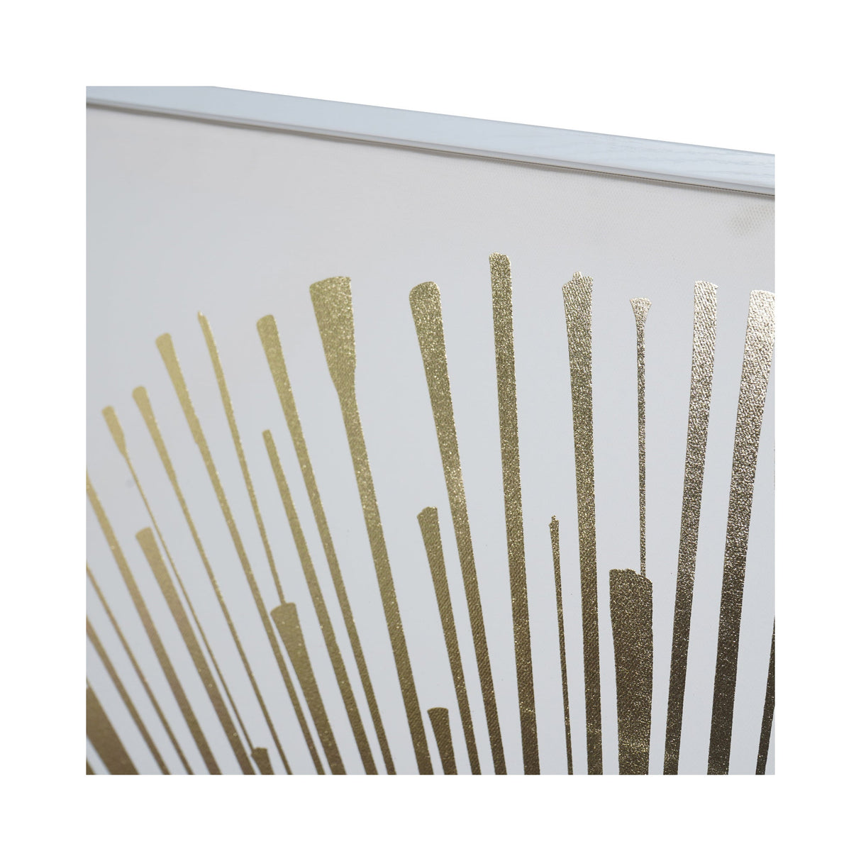 Golden Foiled Sunburst Framed Canvas - 100x100cm