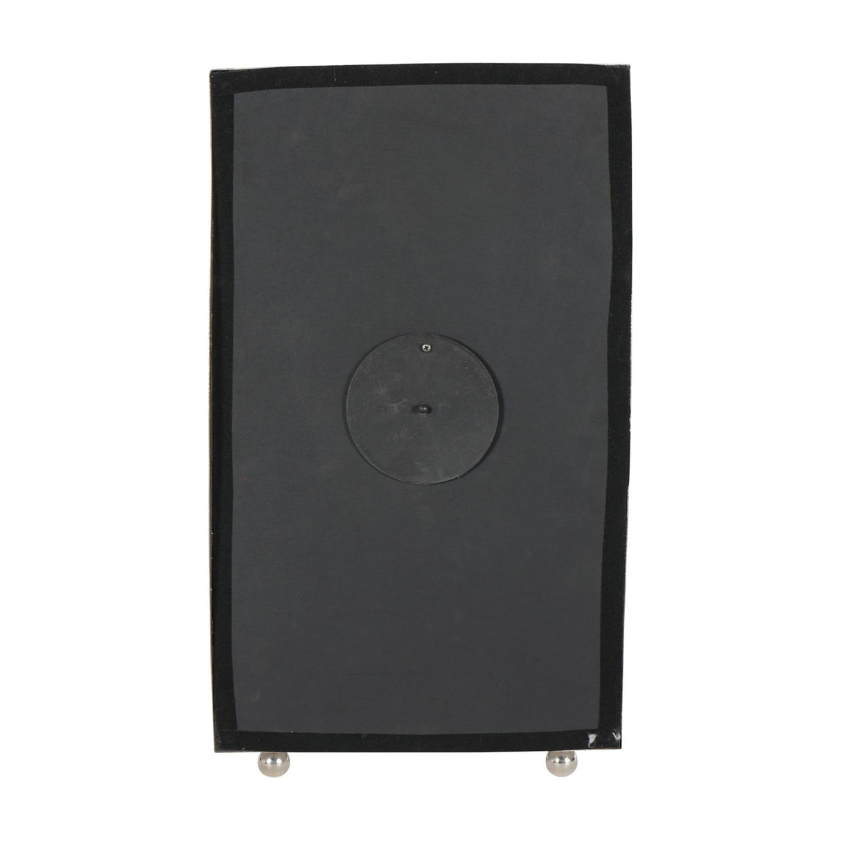 Nickel Bow-Fronted Large Mantel Clock