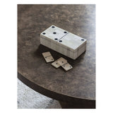 Chollerford Bone Inlay Dominoes Box - Off White
