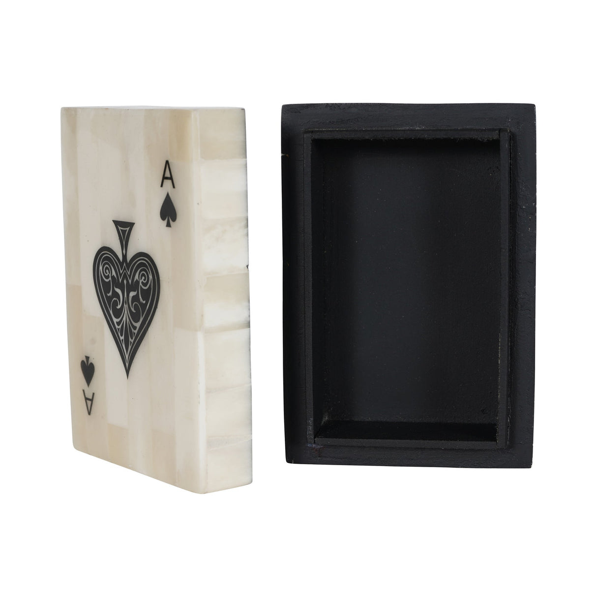 Chollerford Bone Inlay Card Box - Off White