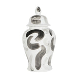 Glazed Porcelain Brushstroke Ginger Jar Vase