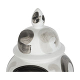 Glazed Porcelain Brushstroke Ginger Jar Vase