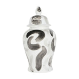 Glazed Porcelain Brushstroke Ginger Jar Vase