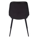 Pair of Pembroke Leather Dining Chairs - Dark Grey