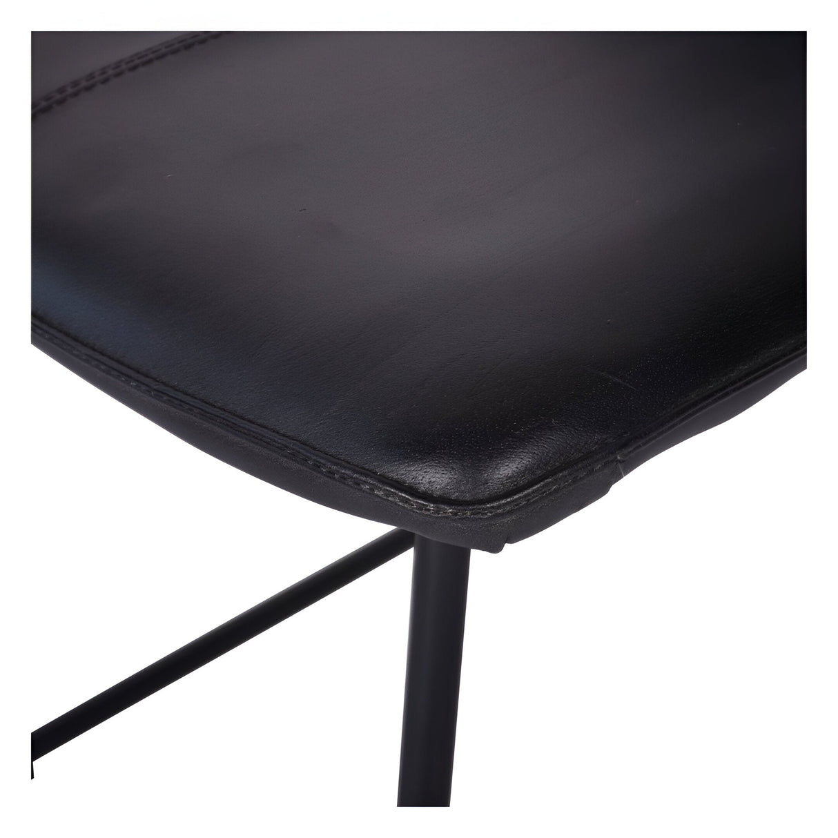 Pair of Robinson Leather Dining Chairs - Dark Grey