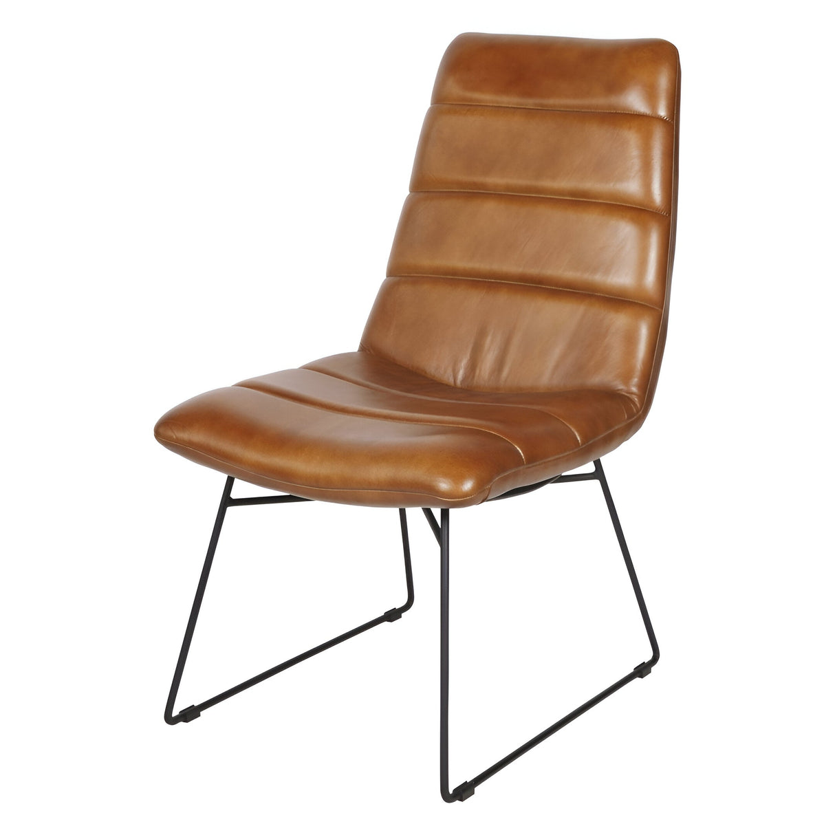 Arthur Leather Chair - Cognac Brown