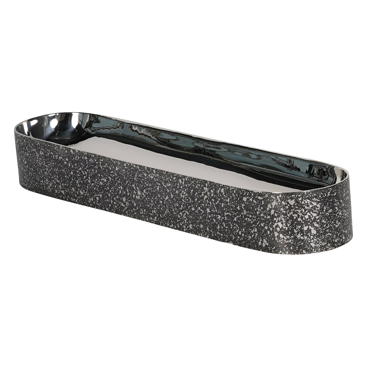 Dusky Finish Small Server - Black & Silver
