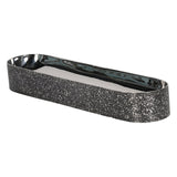 Dusky Finish Small Server - Black & Silver