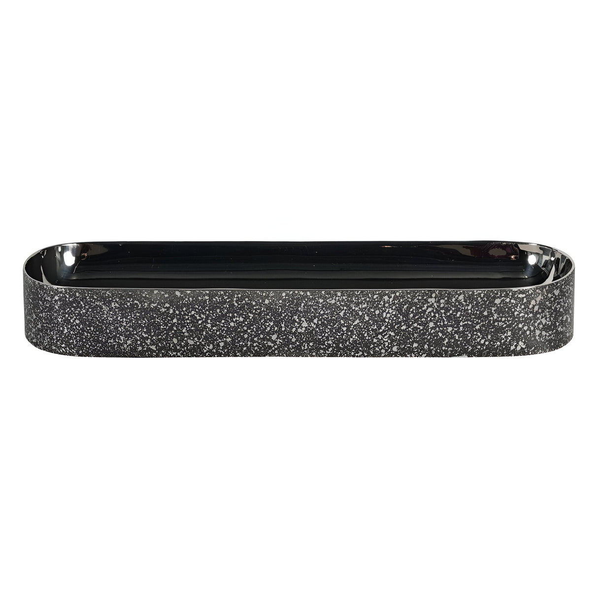 Dusky Finish Small Server - Black & Silver