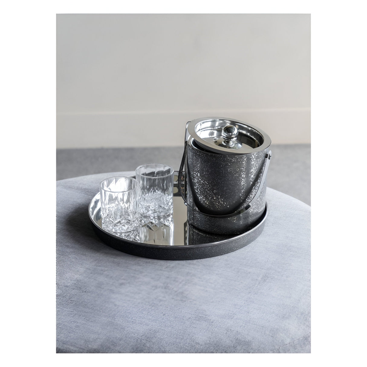 Round Bar Tray 34cm - Dusky Silver
