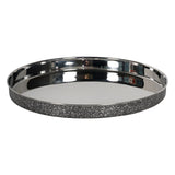 Round Bar Tray 34cm - Dusky Silver