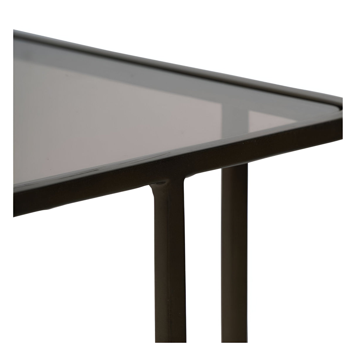 Salzburg Set of 2 Glass & Metal Side Tables - Dark Gold