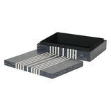 Peebles Storage Box With Lid - Grey & White