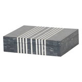 Peebles Storage Box With Lid - Grey & White