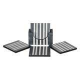 Peebles Coaster Set of 4 - Grey & White